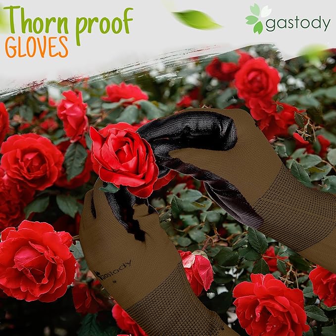 Gastody™ Long Sleeve Gardening Gloves Women and Men - Long Cuff Garden Gloves, Multipurpose Heavy Duty Outdoor and Indoor