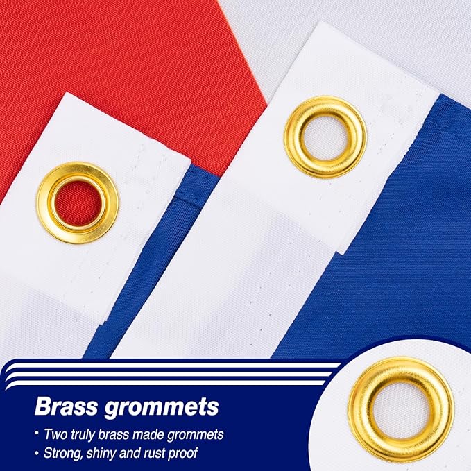Costa Rica Flag 3x5 ft Outdoor, Double Sided 3 Ply Heavy Duty Costa Rican National Country Flag, 100% Quality Polyester Costa Rica Banner with Brass Grommets 4 Rows Stitches