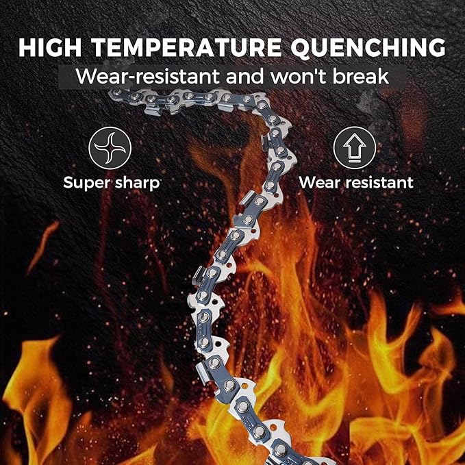 15 Inch Chisel Chainsaw Chain .050 .325 64DL for Husqvarna 50 55 455 Rancher Jonsered 325 Dolmar (3 Pack) (20YO-6)