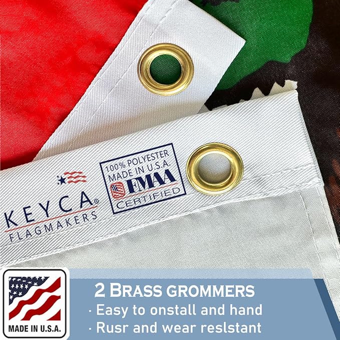 California Republic State Flag 5x8 FT Made in The USA-Heavy Duty Vibrant Colors Double Sided Cali CA Flag with 2 Brass Grommets for Home/Company/Indoor Outdoor Decoration