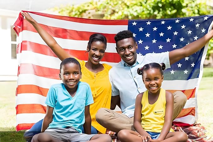 American Flags for Outside 5x8 Ft. American Flags 5x8 Ft Outdoor Heavy Duty. Indestructible US Flags with Embroidered Stars, Sewn Stripes, 3 Brass Grommets and Vivid Colors.
