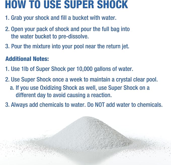 Doheny's Super Pool Shock | Pro-Grade Chlorine Shock, Quick-Dissolving, Fast-Acting 68% Cal-Hypo Granular Pool Shock | 24 x 1lb Bags, Proudly Made in The USA