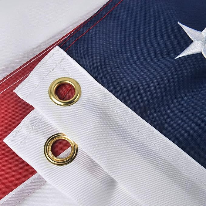 American Flag 2.5x4 Ft, US Flag/USA Flag with Oxford Polyester Material, Vivid Color, Sewn Stripes, Brass Grommets, Embroidered Stars, Perfect for Indoor/Outdoor Use