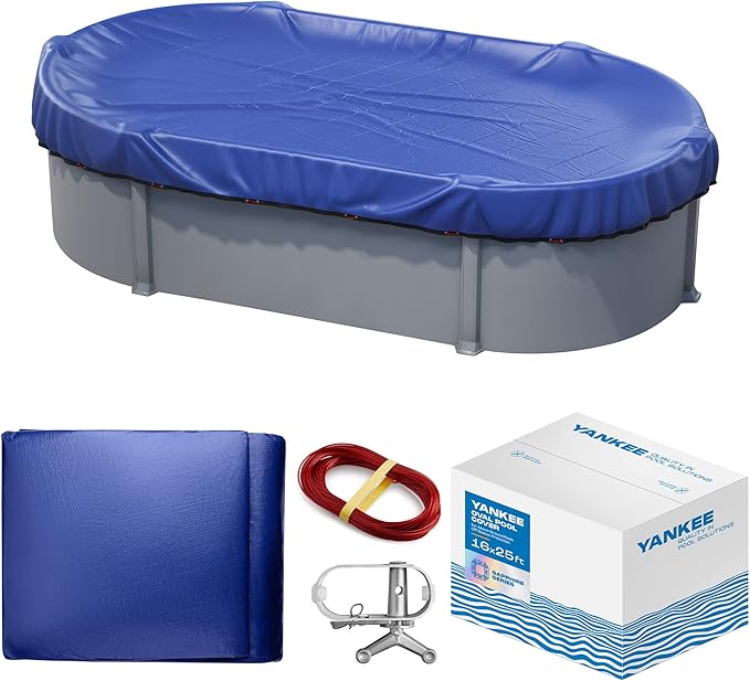Yankee Pool Cover for Oval Pool | 16 x 25-ft | Oval Winter Pool Cover for Above Ground Pools | Extra Thick & Durable, UV-Resistant | Above-Ground Pool Protection