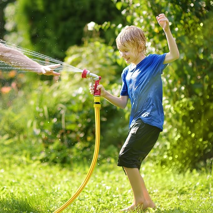 Short Lead-in Yellow Garden Hose 3/4 in. x 3 ft.-Kink Free, Leakproof, Flexible -Heavy Duty Durable Lightweight Water Pipe for Commercial Use, Lawn Care & Equipment Connection -Male to Female Fittings