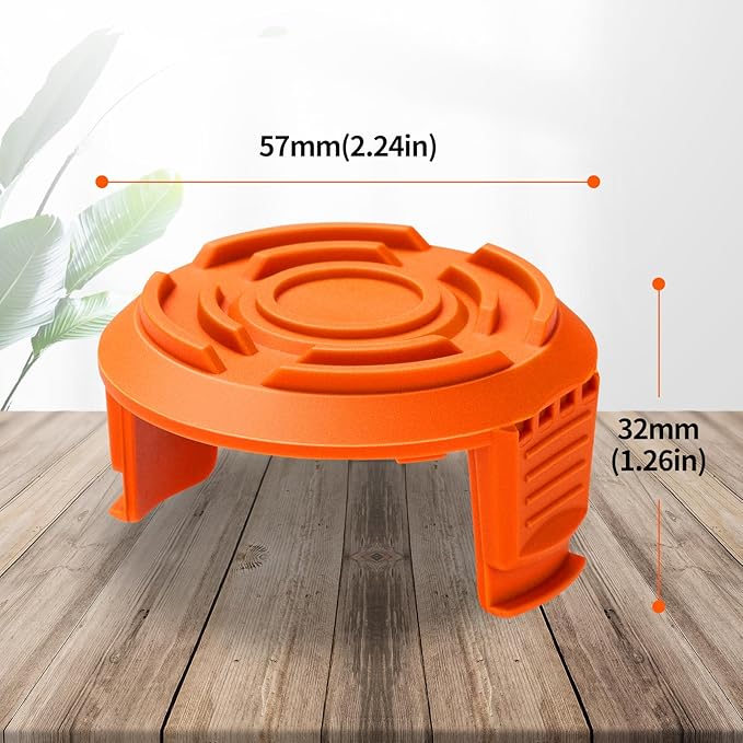 Replacement Spool Cap Covers Compatible with Worx, Trimmer Cap Suitable for Worx Weed Eater String Trimmers WA0010, WA6531 (3-Pack)