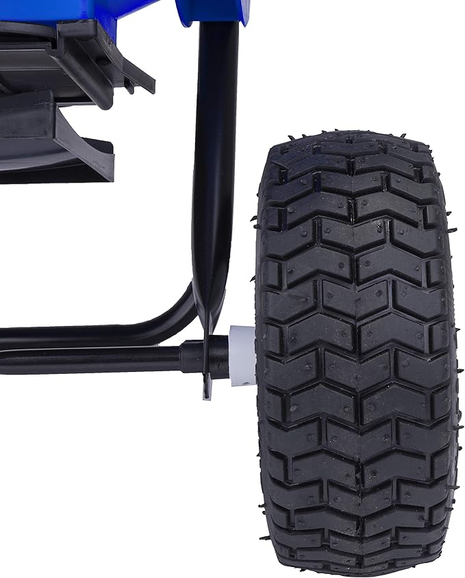 EarthWay Polar Tech 90950 50 LB Professional Ice Melt Broadcast Walk Behind Spreader with 9" Pneumatic Tires, High Output and Solid Linkage Control