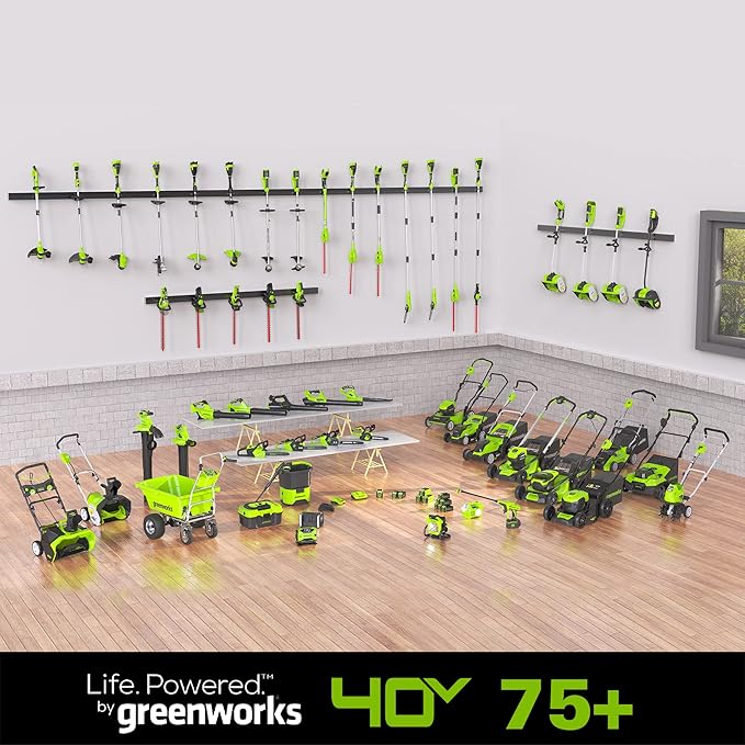 Greenworks 40V 10" Brushless Pole Saw + Pole Hedge Combo, 2.5Ah Battery and Charger Included