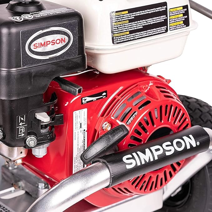 Simpson Cleaning 3400 PSI Gas Pressure Washer, 2.5 GPM Power Washer for Commercial Use, Honda GX200 Engine, 25-Foot Hose, Aluminum Series, 49-State (ALH3228-S)