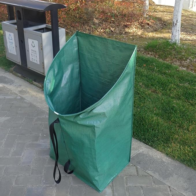 Leaf Collector, 200L Collapsible Garden Bag for Yard Waste, Reusable Heavy Duty Yard Waste Bag for Leaves, Lawn Trash, and Home Use(dustpan-shaped, 53 Gallon/200L)