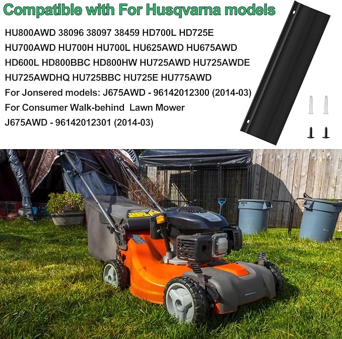 532444501 444501 Rear Skirt Replacement for Husqvarna Skirt Rear 22 Plus Mower HD675AWD HU700H HU700L HD725E HU725AWD HU800AWD HD600L HD800BBC HD800HW HU625AWD HU700AWD