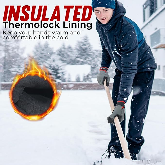 HANDLANDY Work Gloves for Men & Women, Utility Mechanic Working Gloves Touch Screen, Flexible Yard Work Gloves