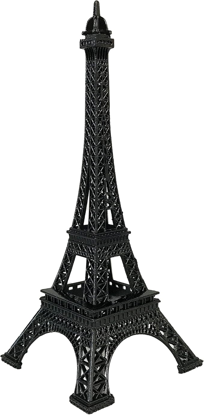 allgala 7" Eiffel Tower Statue Decor Alloy Metal, Black