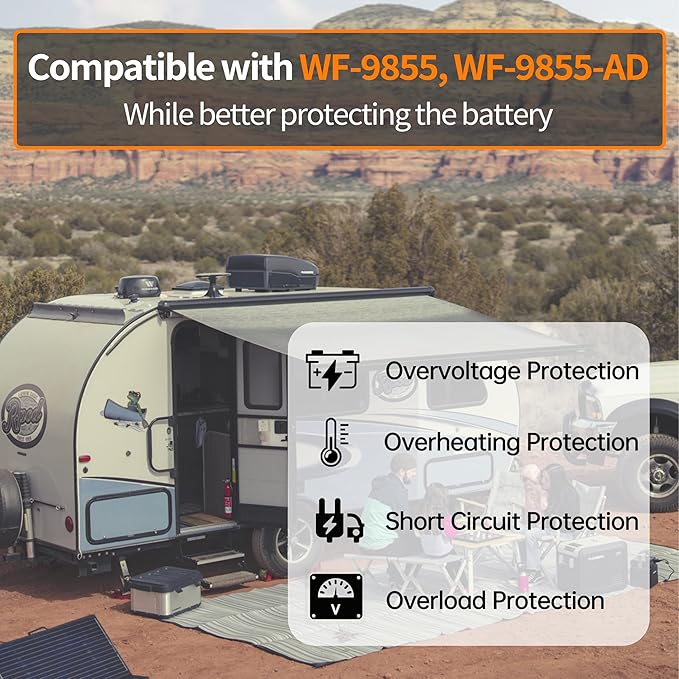 Upgrade WF-9855 55 Amp RV Power Converter Charger, Replace for RV Camper WF-9800 Series, WF-9855, WF-9855-AD, WF-9855-MBA, for Lead-Acid Battery 1 Year Warrant