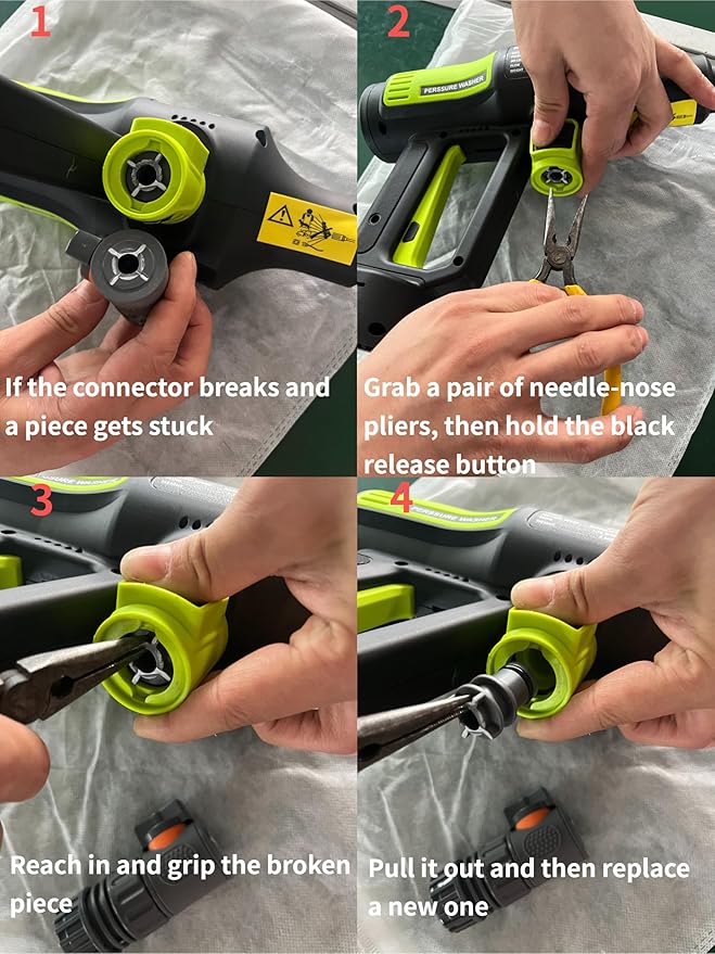 Portable Cordless Pressure Washer 2 Batteries - 1200PSI Brushless Cordless Power Washer with 6-in-1 Nozzle, Adjustable Foam Cannon LCD Touch Screen for Car Garden