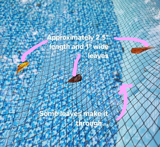 24 Feet Round Leaf Net Cover for Above Ground Pool,Mesh Pool Net Cover with 18 Pcs Pool Cover Clips Fits 24FT Above Ground Pools, Keeps Leaves Out of Your Pool (Black, 24FT)