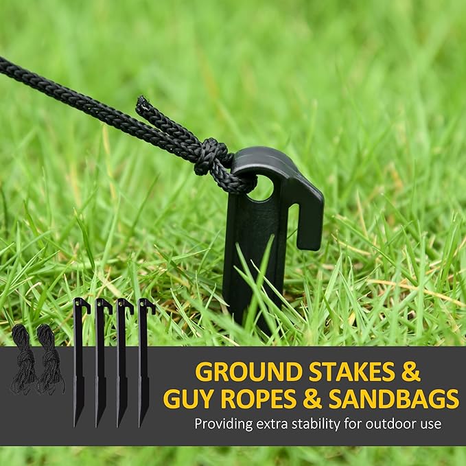 10ft Inflatable Halloween Decoration Pumpkin Head Ghost with Hammer, Waterproof Outdoor Decorations, Blow Up LED Yard Decor for Garden, Lawn, Party, Holiday