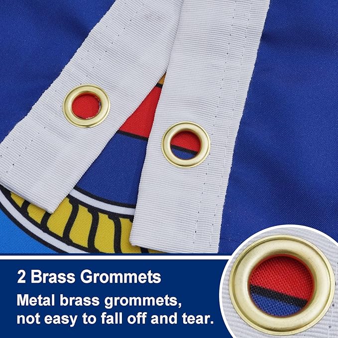 Bradford New York State Flag 3x5 feet Outdoor, 3 Ply Polyester Double Sided New York Flags Heavy Duty, NY State Flags with 2 Brass Grommets for Outsides House Long Lasting