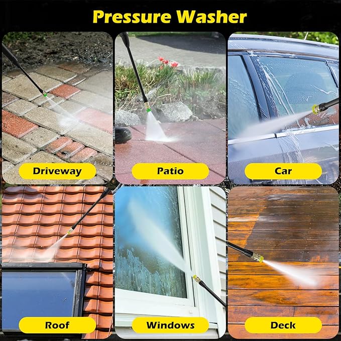 Pressure Washer-5000PSI with 4 Nozzles, 35FT Power Cord, Power Washer Cleaning Machine with Foam Cannon for Cars Fences Driveways Patios Home Cleaning