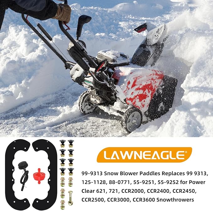 99-9313 Snow Blower Paddles Replaces Toro 99-9313 Kit, Toro Rotor Blade 99-9313, 99 9313, 55-9250, 55-9251, 88-0771 for Toro 621E, 621 QZE, 721E, CCR 2450, CCR 2000, CCR 3650 Snowthrowers