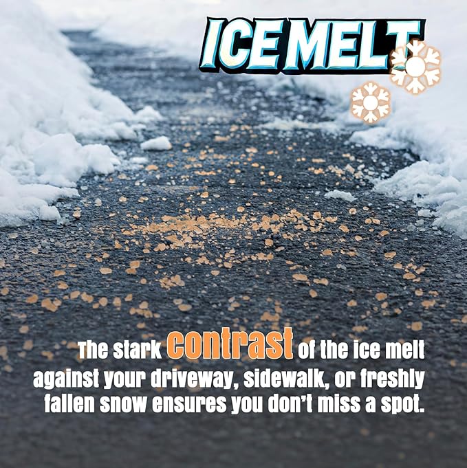 Ice and Snow Melt 8 lb Bag CMA Blended Magnesium Chloride Ice Melter Effective Snow and Ice Removal Effective Below Zero Degrees (Orange)
