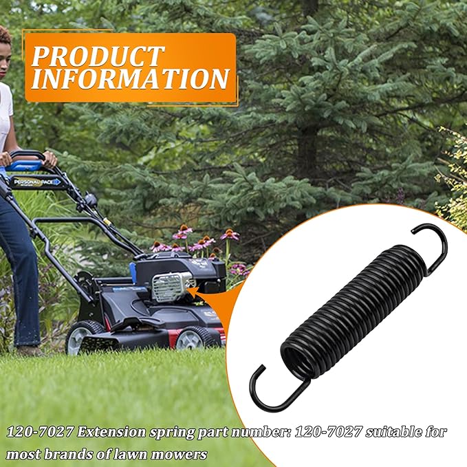 120-7027 Tension Spring, Fits for Toro Timemaster&Quest Lawn Mower Series 20199 20200 21199HD 21200 22200 22205 TE 22210 74670 74675 74680 74781 74784 74798, Replacing Commercial ECS180CKA30000