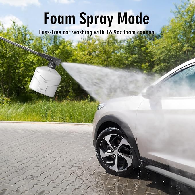 Pressure Washer, Power Washer, 20FT Hose with Storage Coil,35FT Power Cord 4 Different Tips Foam Cannon Power Washer, Foam Cannon, for Cars, Patios, and Floor Cleaning