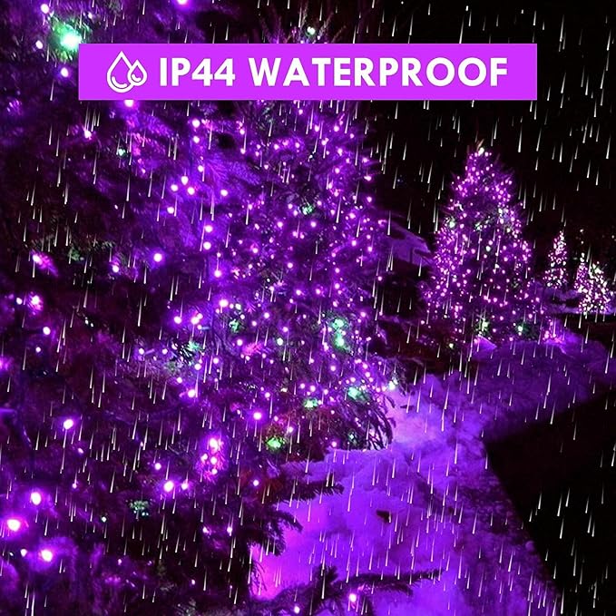 Purple Halloween Lights, 95ft 240Led 13 Modes String Lights Plug in, Twinkle Light with Timer Indoor/Outdoor for Tree Party Halloween Decorations