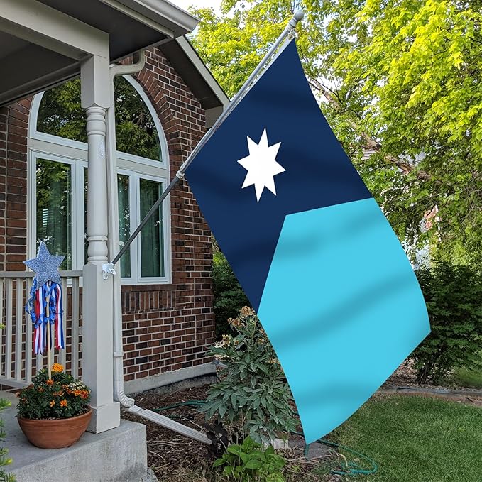 FLAGWIN State Flag 3x5 FT, 3 Ply Double Sided Polyester with Brass Grommets, Vivid Color and Fade Proof (New Minnesota Flags)