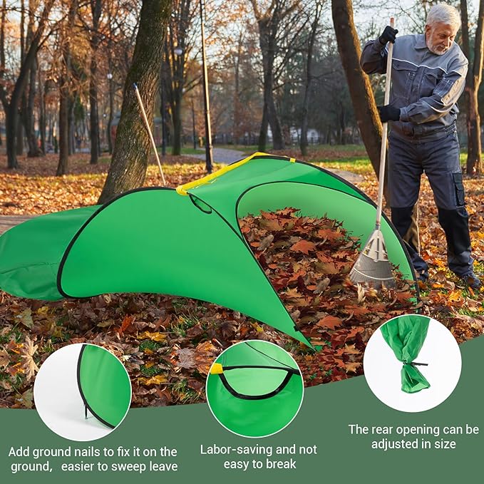 Leaf Collector 70 Gallon, 230D Thickened Reusable Yard Waste Bag, Portable Pop Up Lawn and leaf Bags, Yard Garden Waste Bags, Bag for Lawn Trash，Larger Capacity，Reinforced Rope Holes，patent product