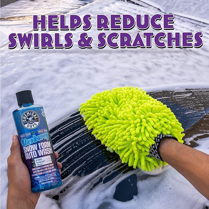 Chemical Guys Big Mouth Max Release Foam Cannon and Blueberry Snow Foam Car Wash Soap, 64 fl oz - Car, Truck, SUV, RV & Boat Wash (Big Mouth Cannon Connects to Pressure Washer) 34 oz Bottle - 2 Items