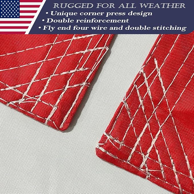 Double Sided Californian State Flag 3x5 Made in USA Outdoor Heavy Duty 3 Ply Nylon Californian Flags with White Starting Tape and 2 Brass Grommets