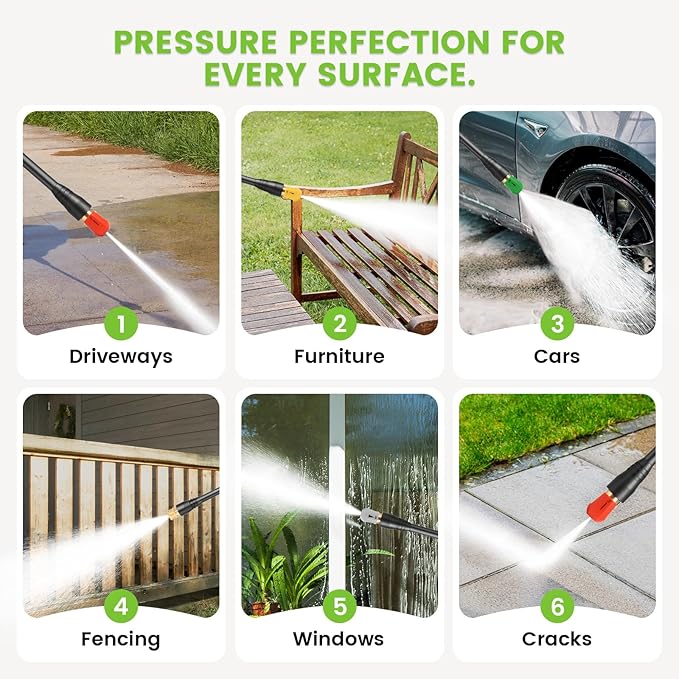 Electric Pressure Washer 5000 PSI 2.8 GPM Power Washers Electric Powered with 33ft Pressure Hose M22-14mm, 4 Nozzle and Foam Cannon, powerwashers for Home, Cars, Fences, Patio, Blue