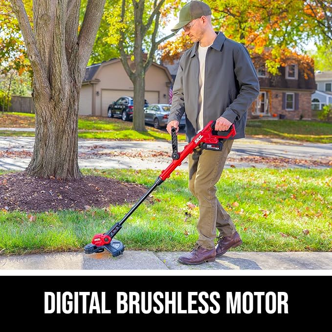 SKIL PWR CORE 20 12" Pivoting Head String Trimmer, 20-Volt Battery and Charger Included - LT1200B-11
