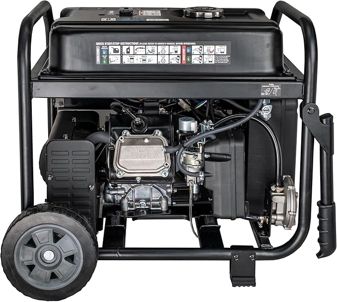 Pulsar GD10KBN 10500W Dual Fuel Home Backup Portable Inverter Generator with Wheel Kit and Electric Start RV Ready