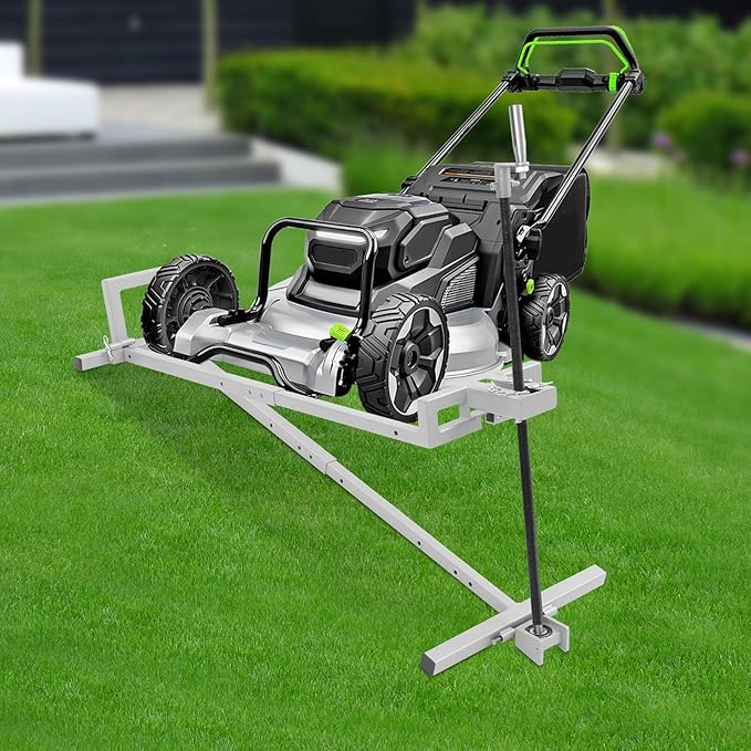 880 lbs Capacity Lawn Mower Lift Tool, Adjustable Steel Lawn Tractor Lift Jack, for Mowers, Garden Tractors, Riding Tractors Repair, Maintenance Lifter (Gray)