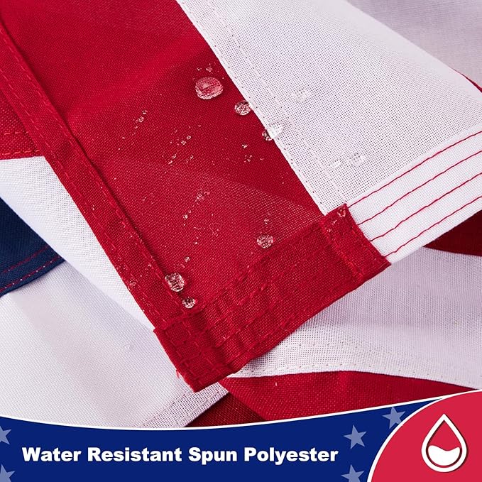 American Flag 5x8 ft Ultra Durable Series, Heavy Duty Spun Polyester, High Wind Fade Resistant US/USA Flags with Embroidered Stars & Sewn Stripes, Perfect for Outdoor Display
