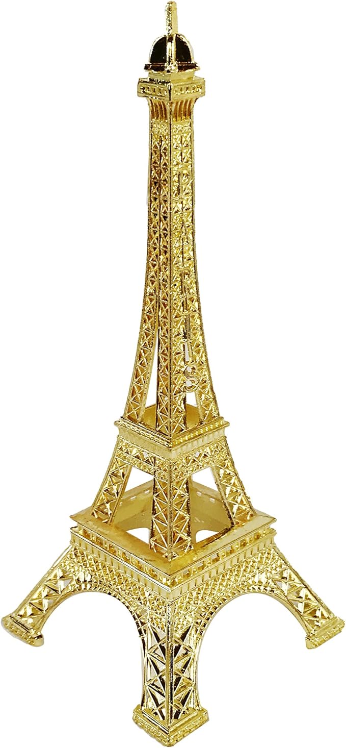 allgala Eiffel Tower Statue Decor Alloy Metal, and Size (07", Gold)