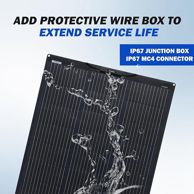 ATEM POWER 100W 12V Solar Panel Flexible 245° Bendable Monocrystalline Portable Solar Charger with Uneven Surfaces Lightweight for RV Tent Roof Boat Cabin Marine Camping