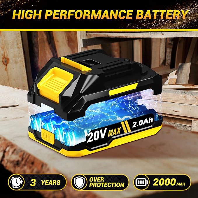 Mini Chainsaw with 1000 Watt High Power Motor, 36 FT/S Cordless Power Chainsaw with Auto-Oil System, 2025 Upgraded 6Inch 20V Electric Chain Saw with 2x2000mAh Battery & Quick Charger, 3 Chains