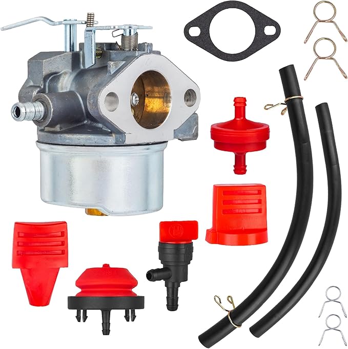 BlueStars 640052 Carburetor - Compatible with Tecumseh HMSK80 HMSK85 HMSK90 HMSK100 HSMK110 LH318A LH358SA 8HP 9HP 10HP Snowblower Generator Chipper Shredder 640054 640349 640058 640058A 50-659