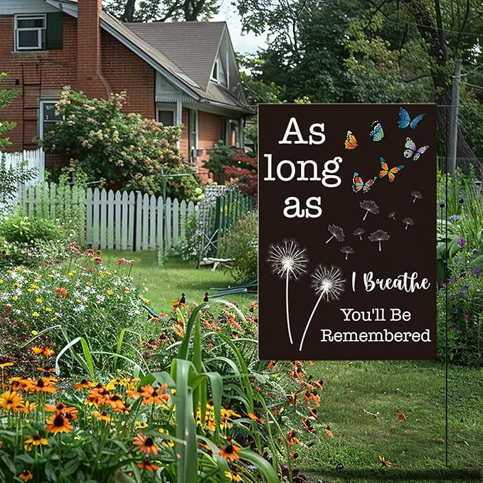 Memorial Garden Flag Home Farmhouse Holiday Outside Outdoor Lawn Decorations Yard Flag Double Sided 12x18 Inch
