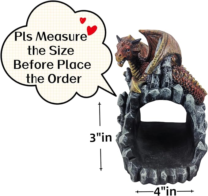 Dragon Statues Gutter Downspout Extension Statues Garden Decoration,Animal Downspout Diverter,Resin Statue Outdoor Decor,Gutter Extension Decorative,3"×4" Downspout Extender Diverter Splash Block