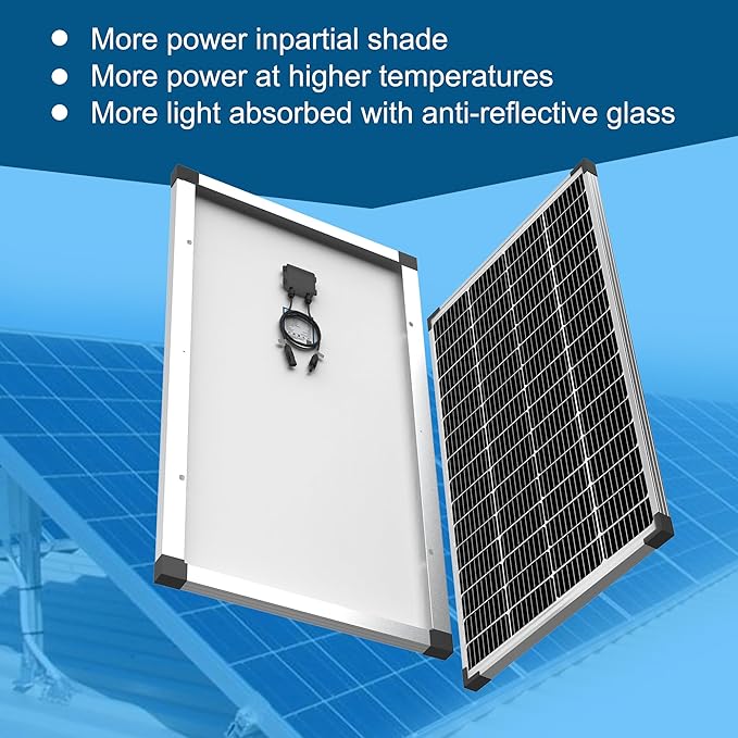 ACOPOWER Solar Panel 175Watt 12 Volt,Monocrystalline High-Efficiency 175 Watt PV Module Power Charger for RV Caravan Marine Camper Rooftop Farm Battery and Other Off-Grid Applications