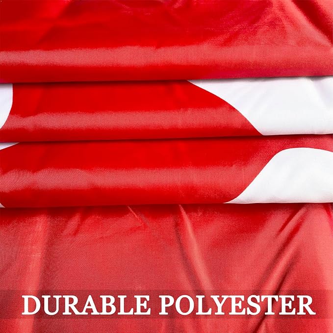 Outdoor Canadian Canada Flag Banner 3x5 Double Sided- 3Ply 240D 4 Rows Stitched- CAN Flag- UV Fade Resistant With Canvas Header & 2 Brass Grommets