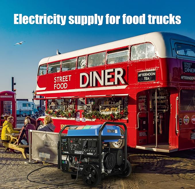 DK Upgraded 12500W Tri-fuel Generator, Remote Electric Quick Start, 10.5 Gal Super Tank, 120V 240V, CARB EPA Compliant Gas Propane or NG Powered Back Up (DK12500ETC)