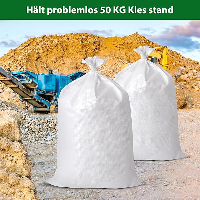 12 Pack Heavy Duty Sand Bags, (20" X 30"), Used for Flooding, Builders, Garden Waste, Grain Storage and Cargo Handling (12)