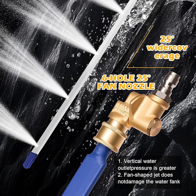 39'' Car Radiator Cleaning Wand,Radiator Cleaner Wand,Radiator Flush And Cleaner Tool,Home Car Truck Power Washer Wand,Pressure Washer Jetter Nozzle Flat Wand Fit Over 2000PSI Pressure Washer