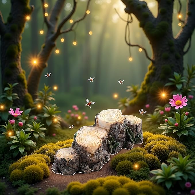 Miniature Resin Stump Micro Landscape Fairy Garden Ornament Mini Doll House Outdoor Landscape Decor Outdoor Statues Garden Sculptures Outdoor Décor Miniature Landscape