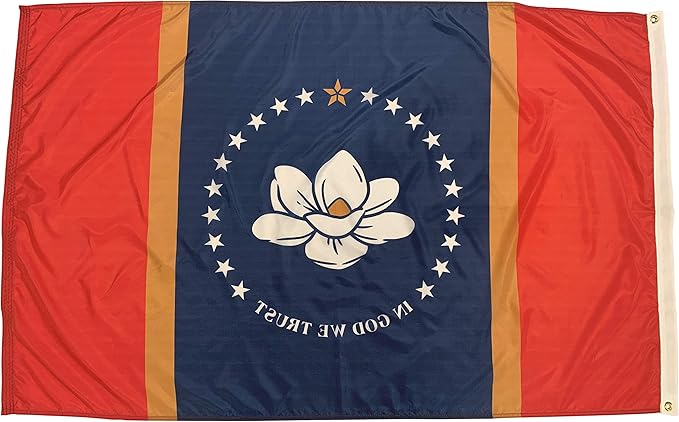 FlagSource Mississippi Nylon State Flag, Made in the USA, 5x8'